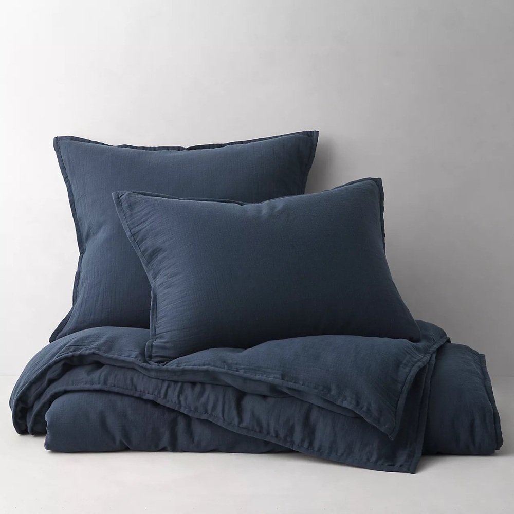 Restoration Hardware Navy Duvet Cover Set